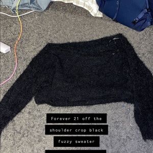 Forever 21 fuzzy black sweater